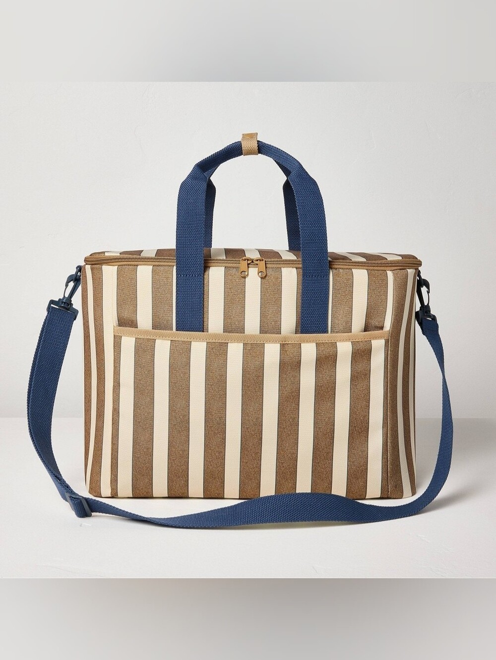 Hearth & Hand With Magnolia Soft Sided Cooler Sour Cream/Toffee Stripe